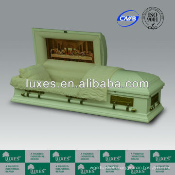 Wooden funeral casket